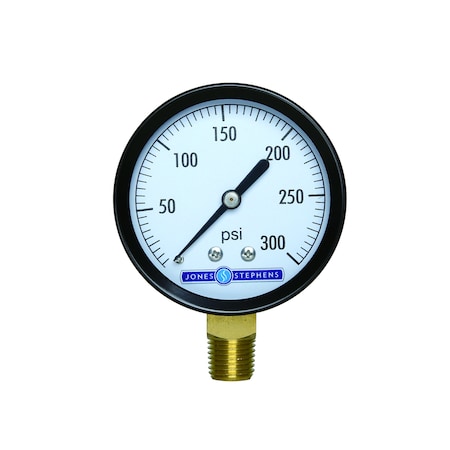 Jones Stephens 2-1/2in. 300 psi Pressure Gauge G61300
